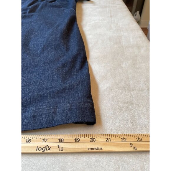 Boden Dark Denim Short Sleeve Dress - Size 8R Dark Academia - Picture 6 of 11